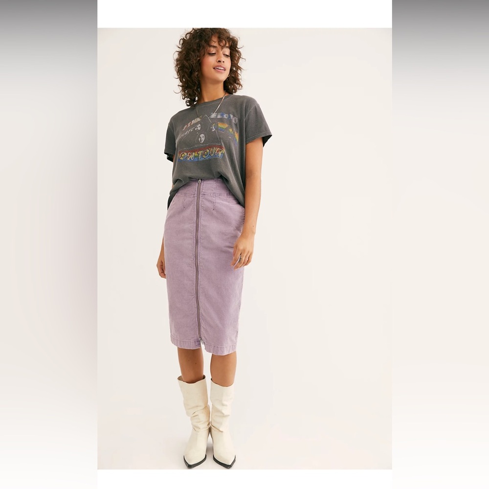 Free People We The Free I Want It All Corduroy Midi Skirt